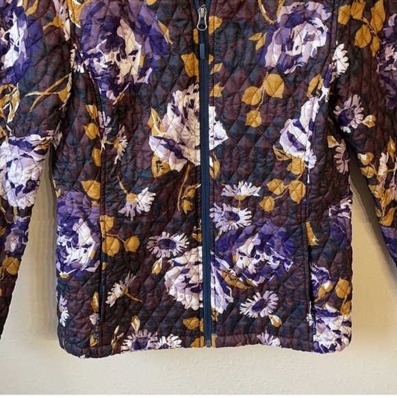 Lands End Floral Quilted Zip Front Jacket Size Small - Picture 3 of 8